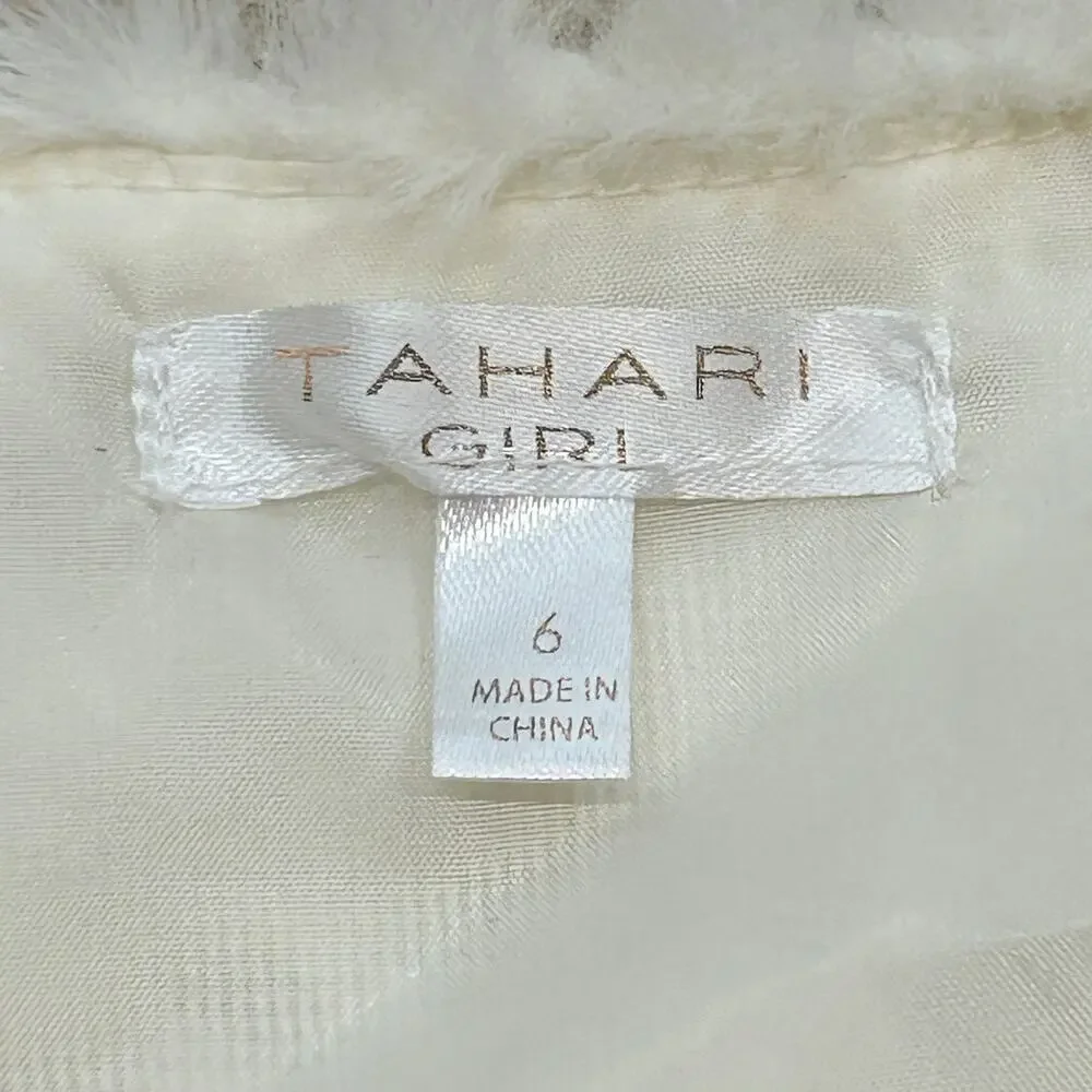 Tahari Faux Fur Vest. Winter white. Size Girls 6